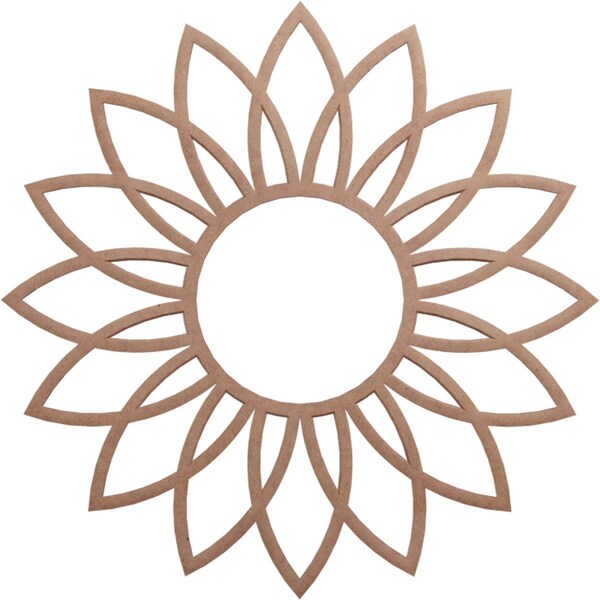 Ekena Millwork Daisy Wood Fretwork Pierced Ceiling Medallion, Wood (Paint Grade), 20"OD x 7"ID x 3/8"T CMWP20X20X0375DAMF - main